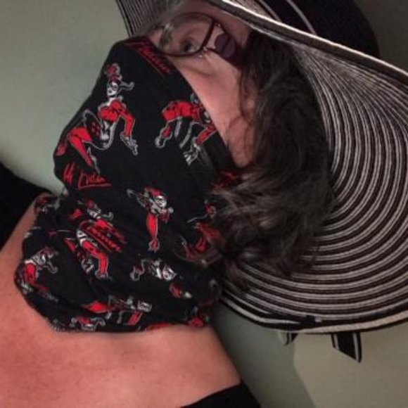Harley Quinn Neck Gaiter DuRag w/built-in elastic main image 6